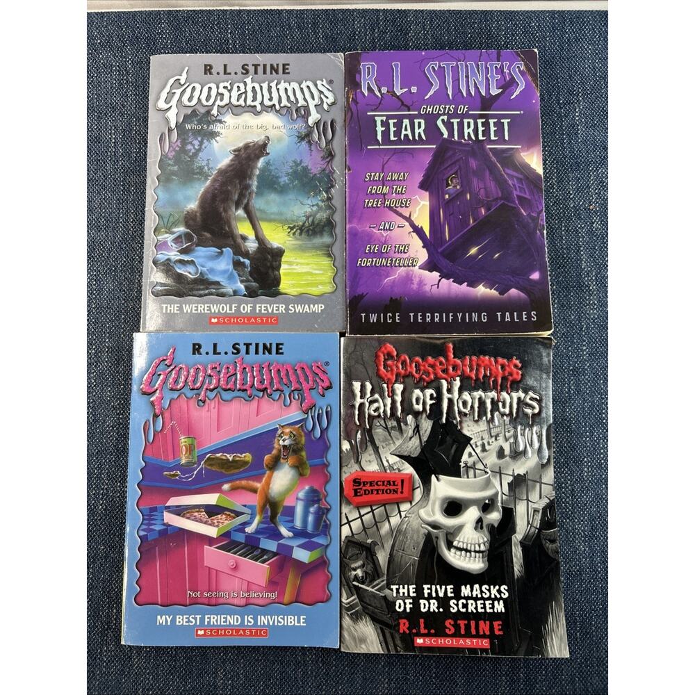 Goosebumps And Fear Street Lot Of 4 Paperbacks By R.L Stine Scholastic